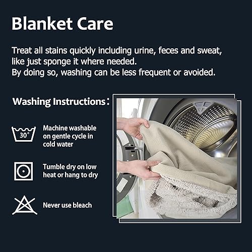 Miniatura 8 de Kritter Planet - Manta impermeable y a prueba de orina para perros grandes manta suave, reversible y a prueba de líquidos para proteger el sofá y