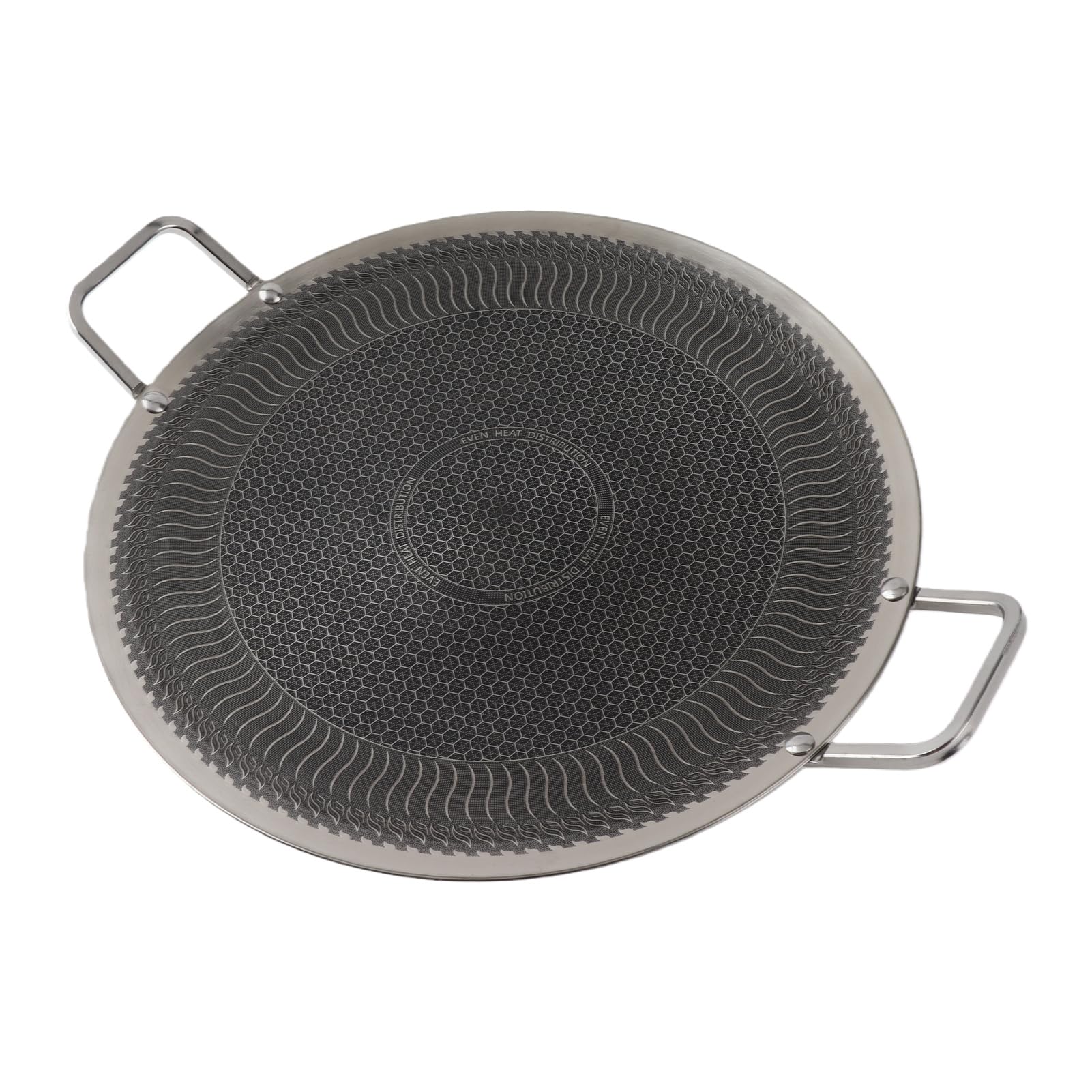 Mingzhe Stal Nierdzewna Koreański Grill Pan BBQ, Powierzchnia (38cm)