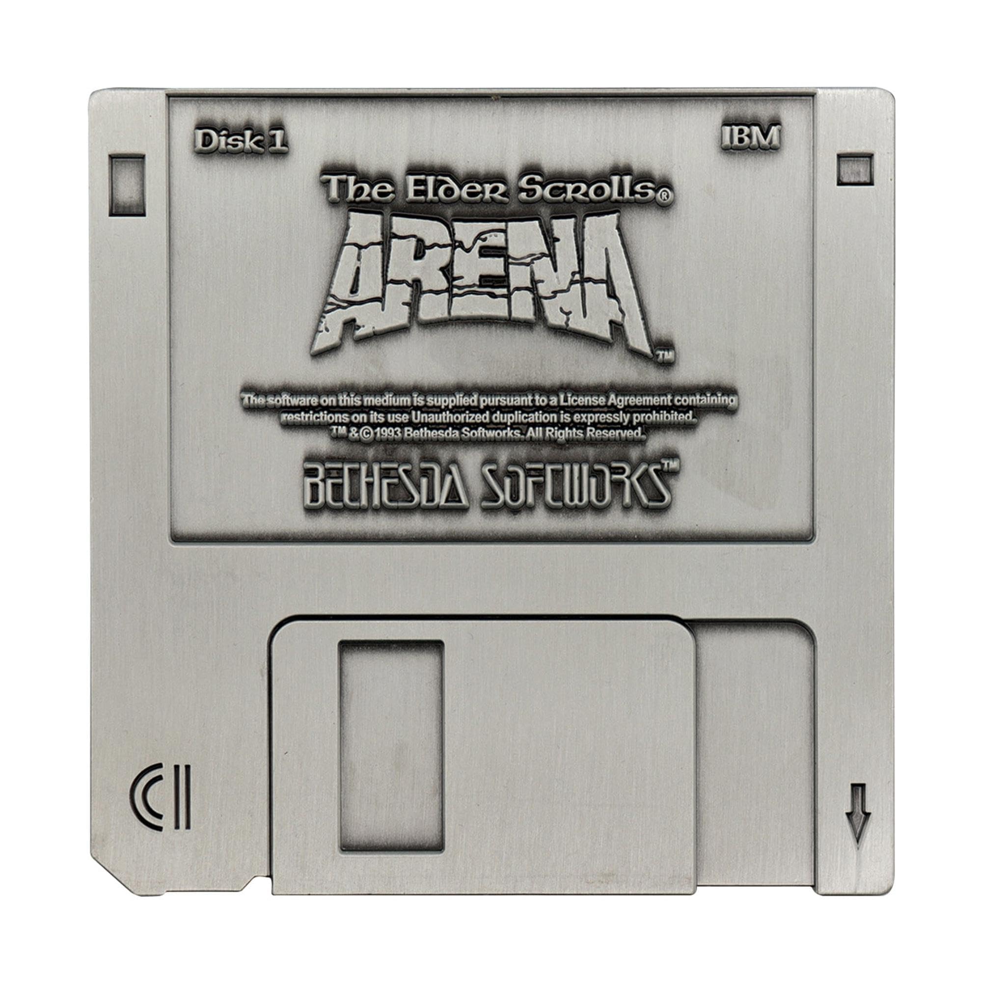 Elder Scrolls Arena Limited Edition Floppy Disk Metal Replica - Individually Numbered Collectable