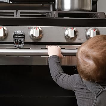 Todays Kids Oven Door Baby Proofing Heat-Resistant Lock - Oven Lock Child Safety, Baby Safety Products for Childproof Home - Strong 3M Adhesive, Easy Installation, One-Hand Use, No Tools