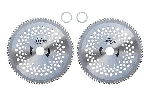 PoolSupplyTown 2 cuchillas con punta de carburo para desmalezar, recortar y cortar matorrales 8 pulgadas, 80T