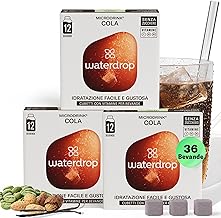 waterdrop® Set Microdrink COLA Zero, 36 waterdrop cubetti per acqua aromatizzata, con Noce di Cola e Vitamine, Bibite Senza Zucchero, Insaporitori d'Acqua Senza Calorie