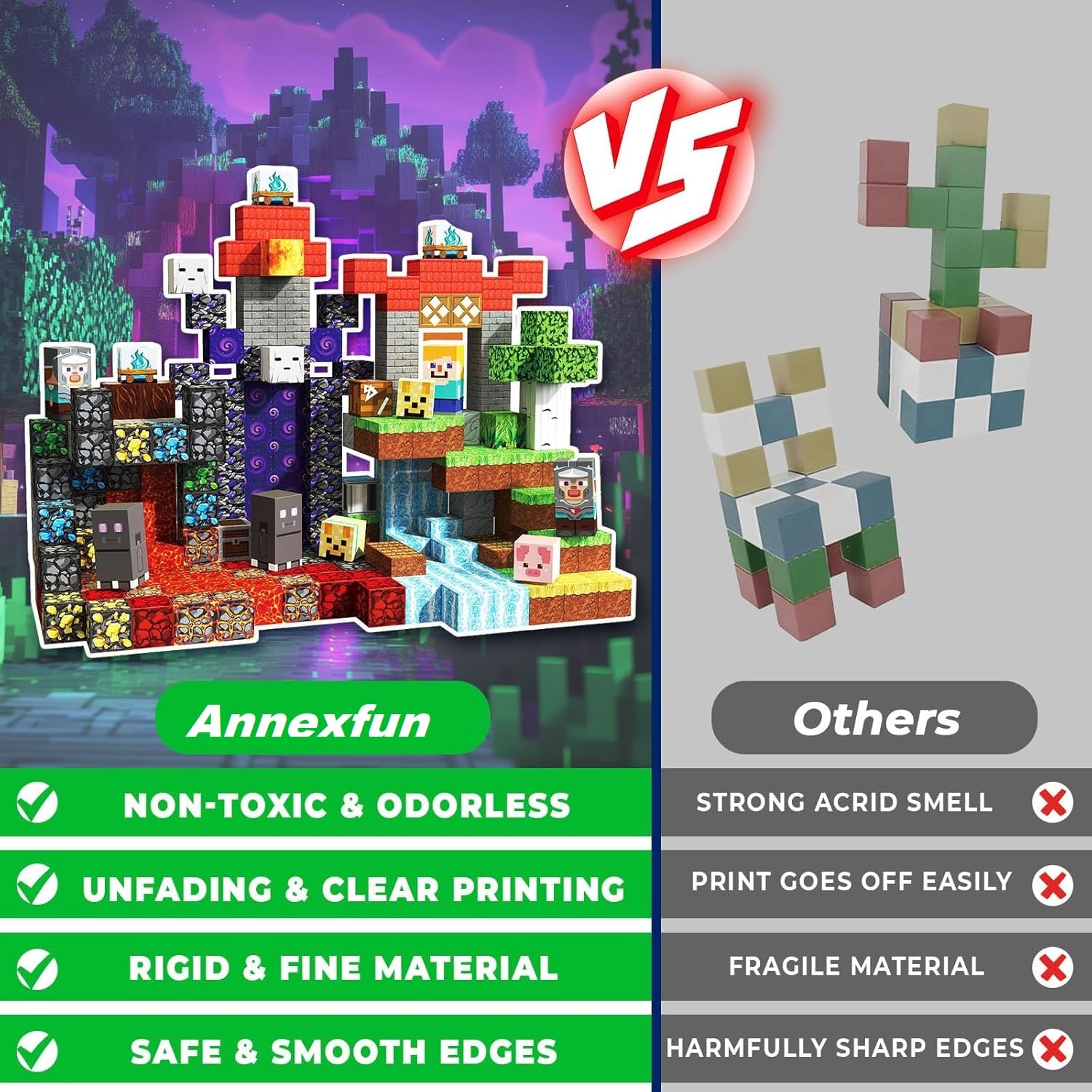 Annexfun 240 Costruzioni Magnetiche Avventura Magica nel Tempo - Set da Costruzione per Bambini con Cavalieri, Fantasmi e Fiume Incantato | Giocattolo Educativo per Bambini dai 4 Anni