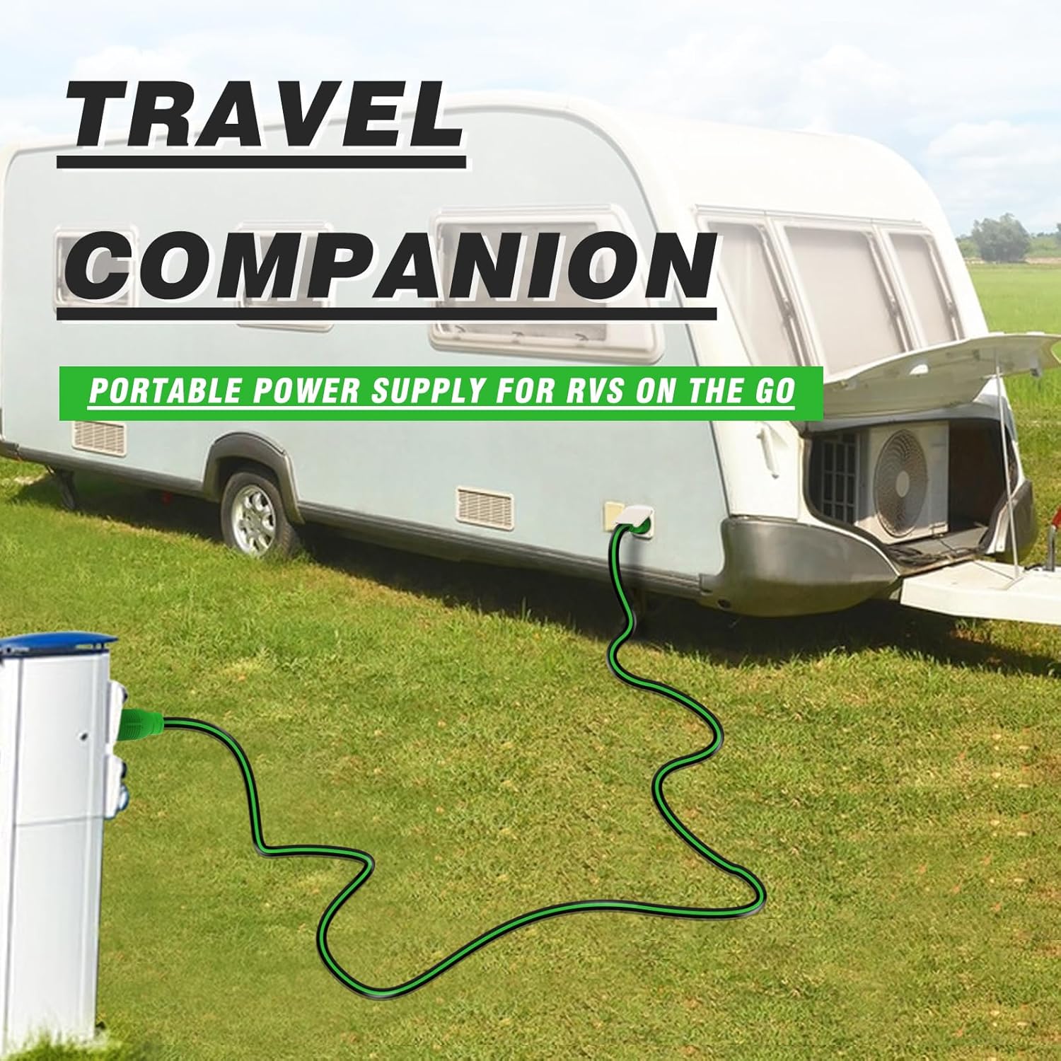 4 Prong 30 Amp Extension Generator Cord 25FT, NEMA L14-30P/L14-30R Standard Plug, 125/250 Volt Up to 7500 Watts, Twist Lock Power Cord for Manual Transfer Switch (Black&Green)