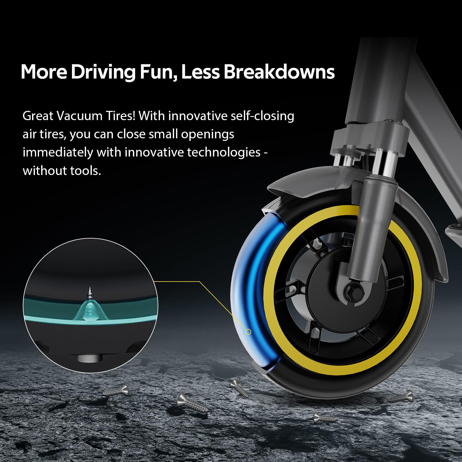 EVERCROSS EV10S MAX Monopattino Elettrico Adulto, 10'' Monopattino Elettrico Pieghevole, Scooter Elettrico con 90-150KM Gamma Massima, Velocità Max 25km/h, Controllo dell'app, Doppi Ammortizzatori