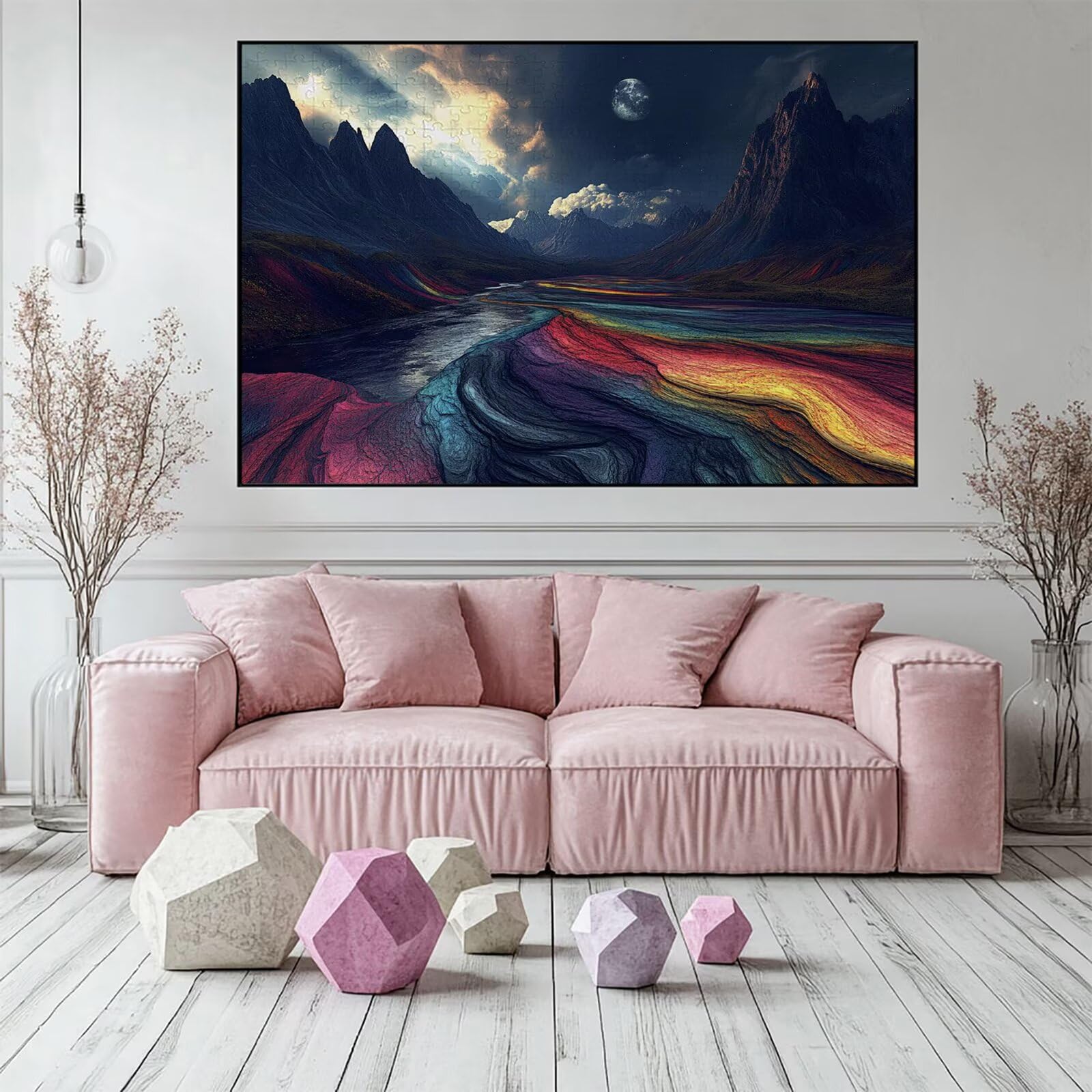 Puzzle 2000 elementów Krajobraz Dorosły Góra 100 x 70 cm Rzemiosło Klasyczne 3D Drewniana układanka do rodzinnych gier aktywności, układanka do samodzielnego wykonania nawet do dekoracji ścian domu