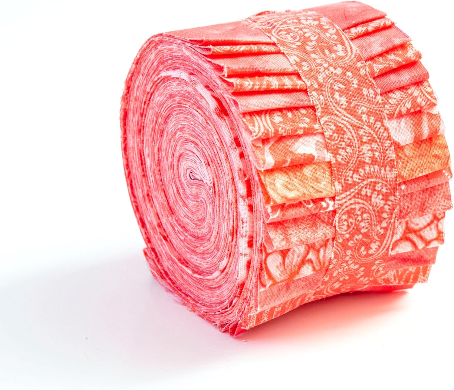 All Coral Jelly Roll Quilting Strips, Pre-Cut 2.5 Inch 100% Cotton Fabric, Tone-on-Tone Coral Fabric Strips, Creative Fabric Projects, Sewing Fabric - 18 Strips
