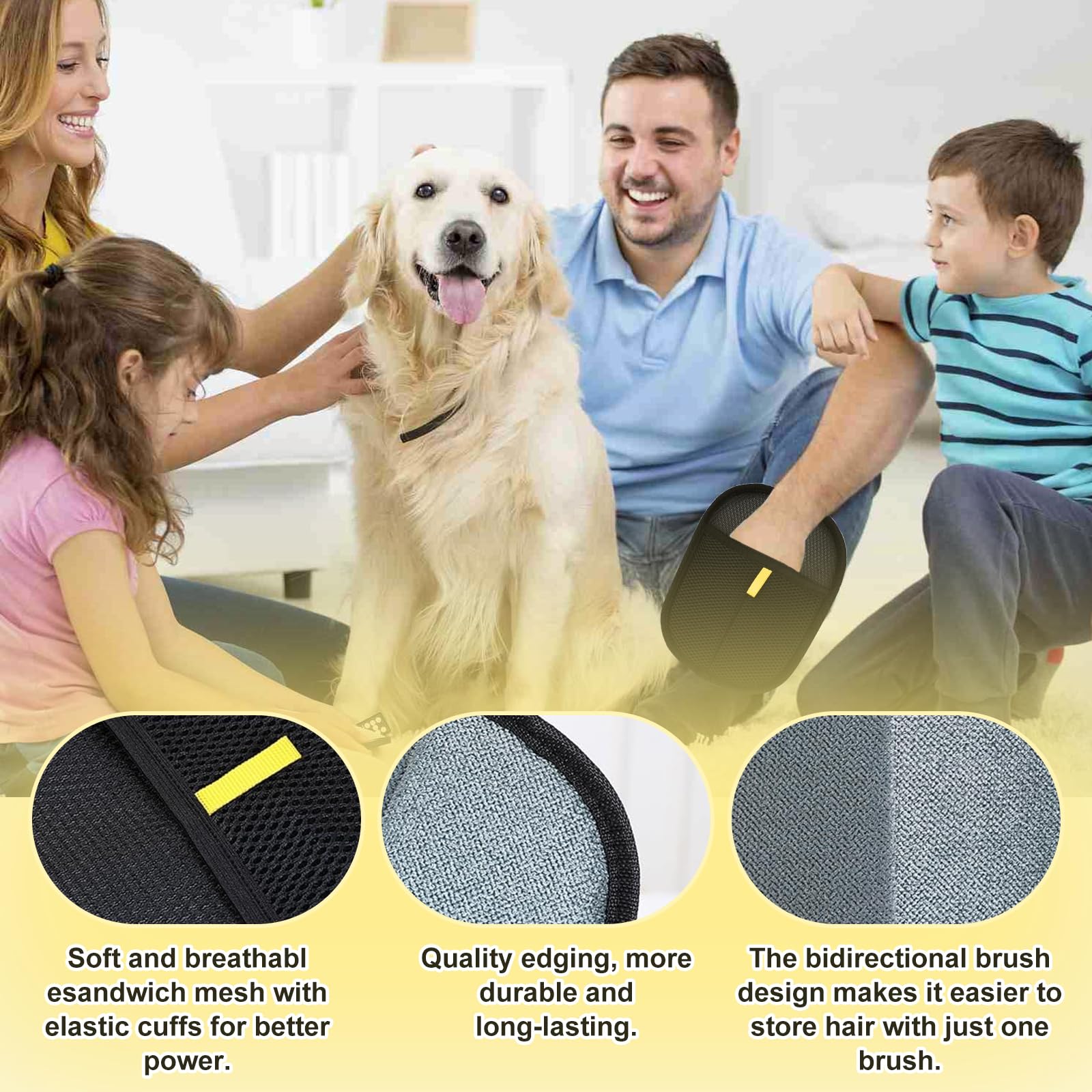 Générique Gants Anti-Poils Pour Animaux 2026, Gants Antistatiques Pour