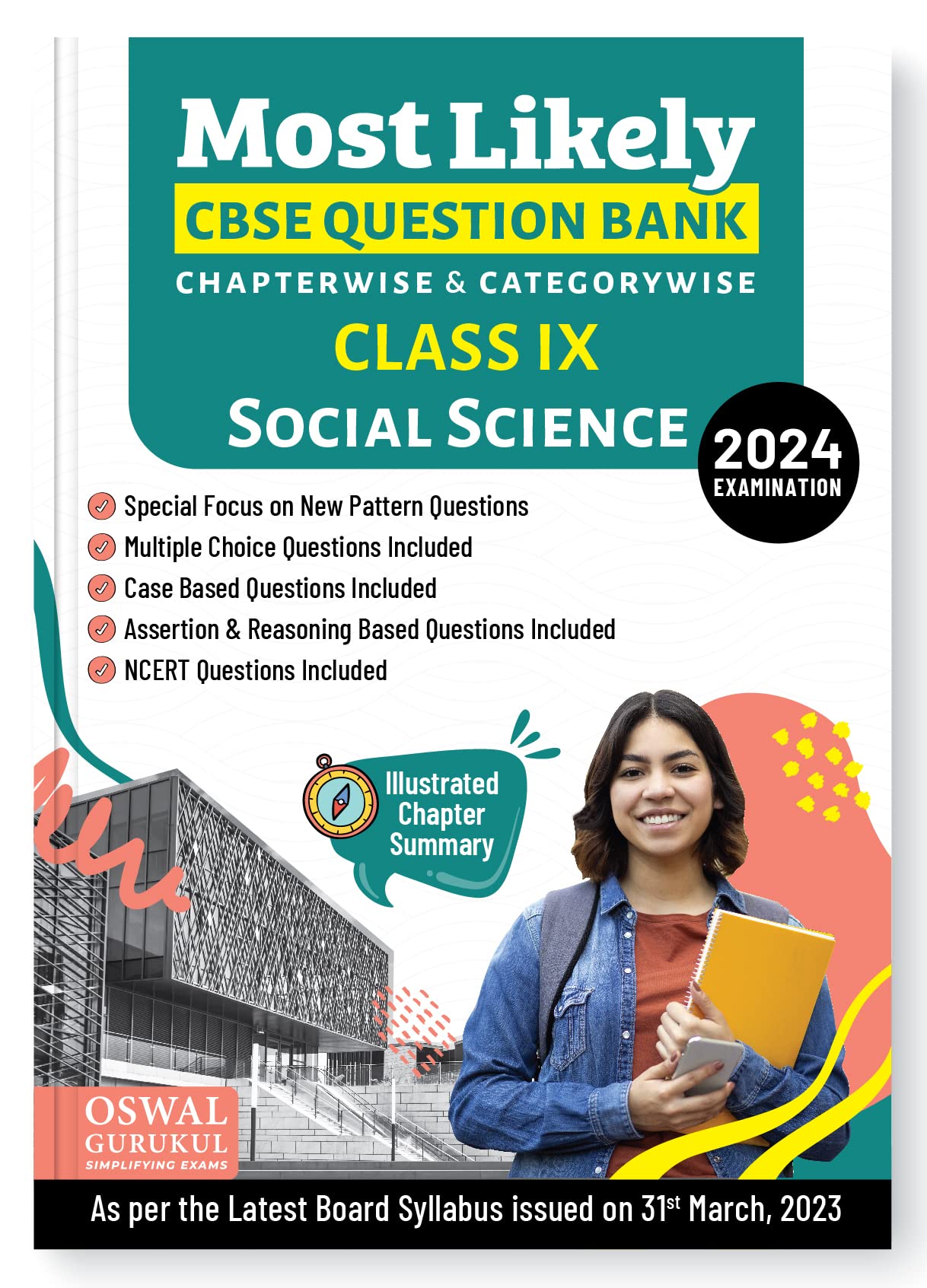 Oswal - Gurukul Social Science Most Likely CBSE Question Bank for Class 9 Exam 2024 - Chapterwise & Categorywise, New Paper Pattern (MCQs, Case, Assertion & Reasoning, NCERT Questions)