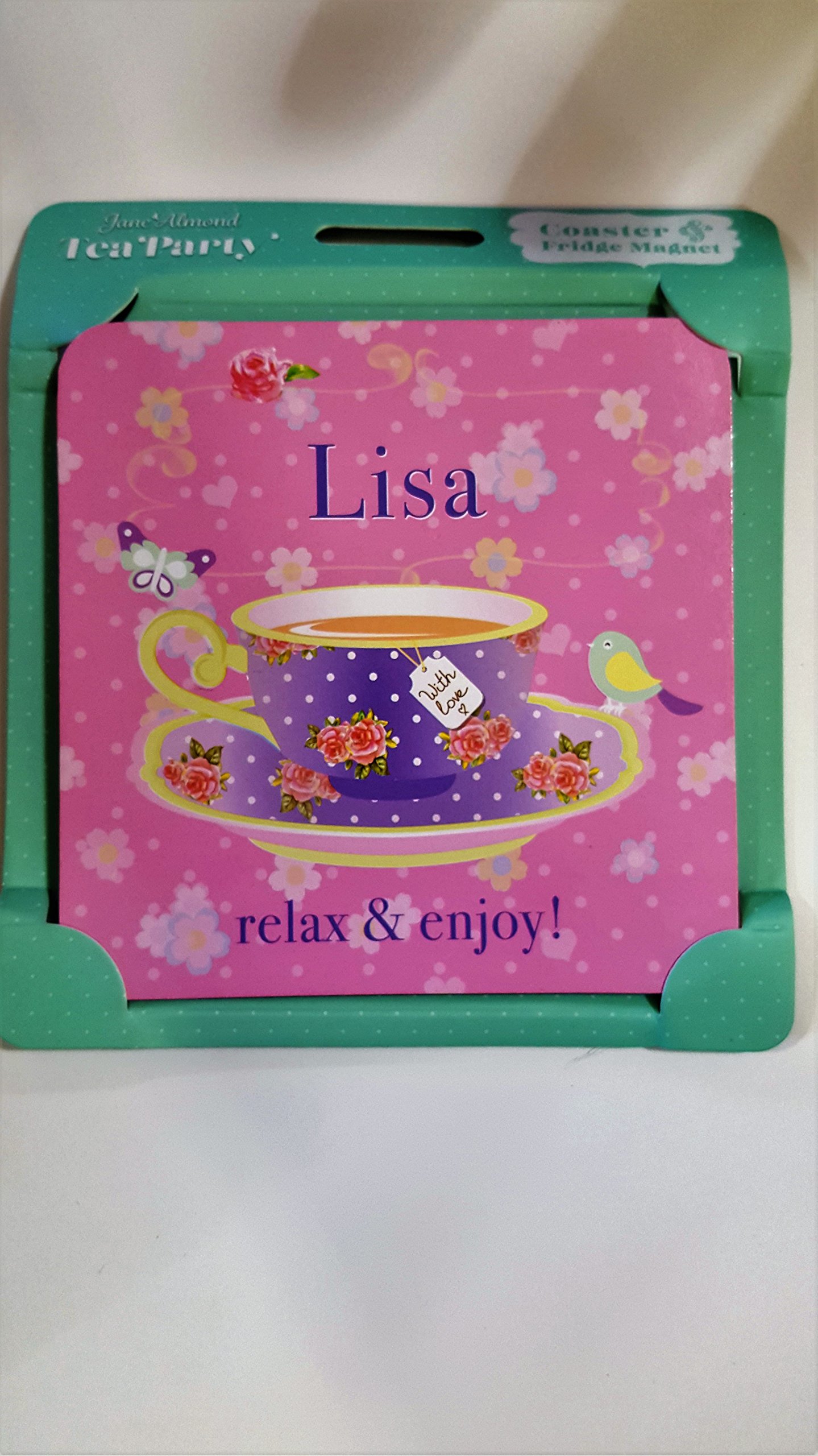 Lisa tea party coaster fridge magnet