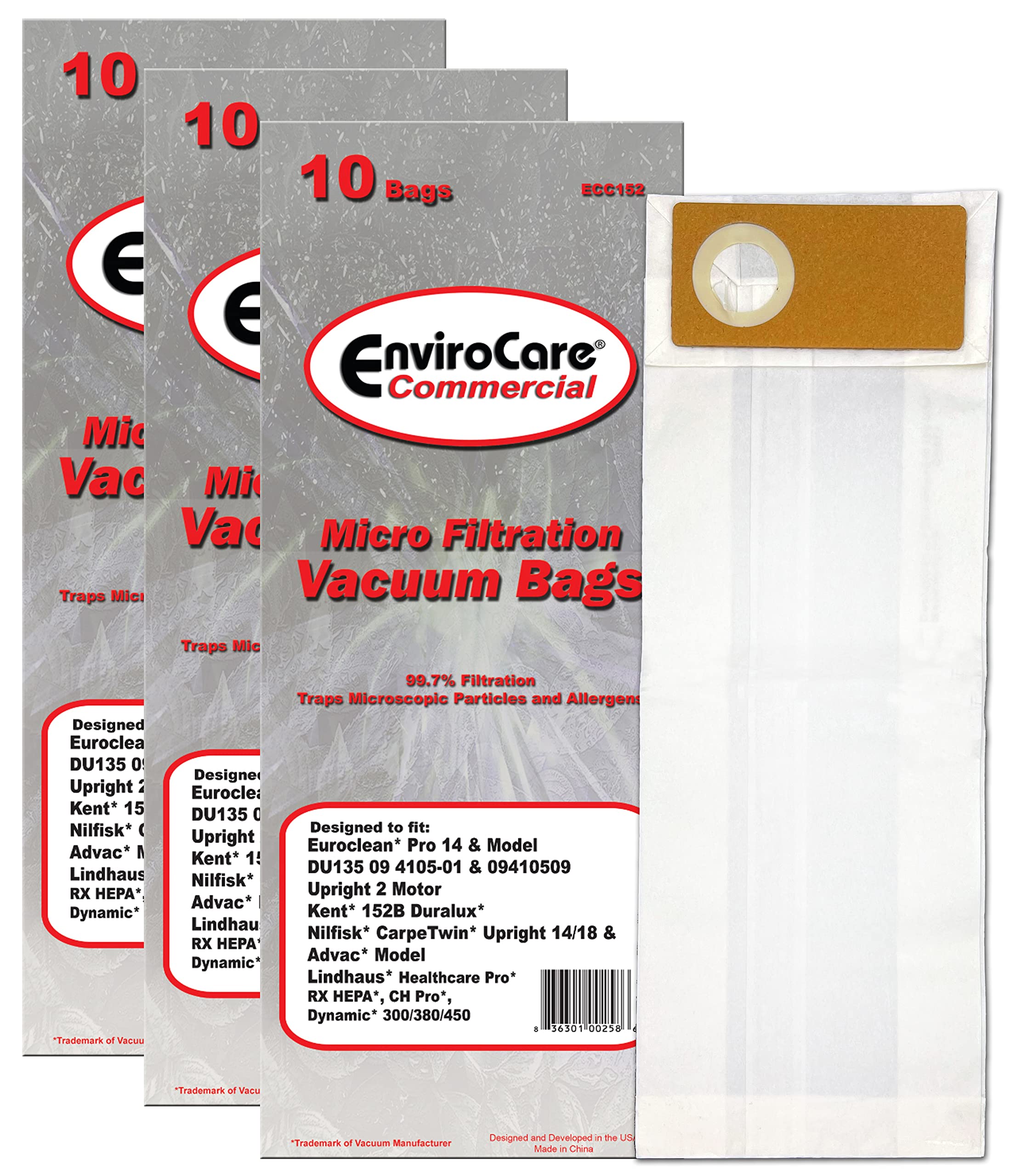 Sacs aspirateur Lindhaus 09410509 Carpetwin Kent Pro
