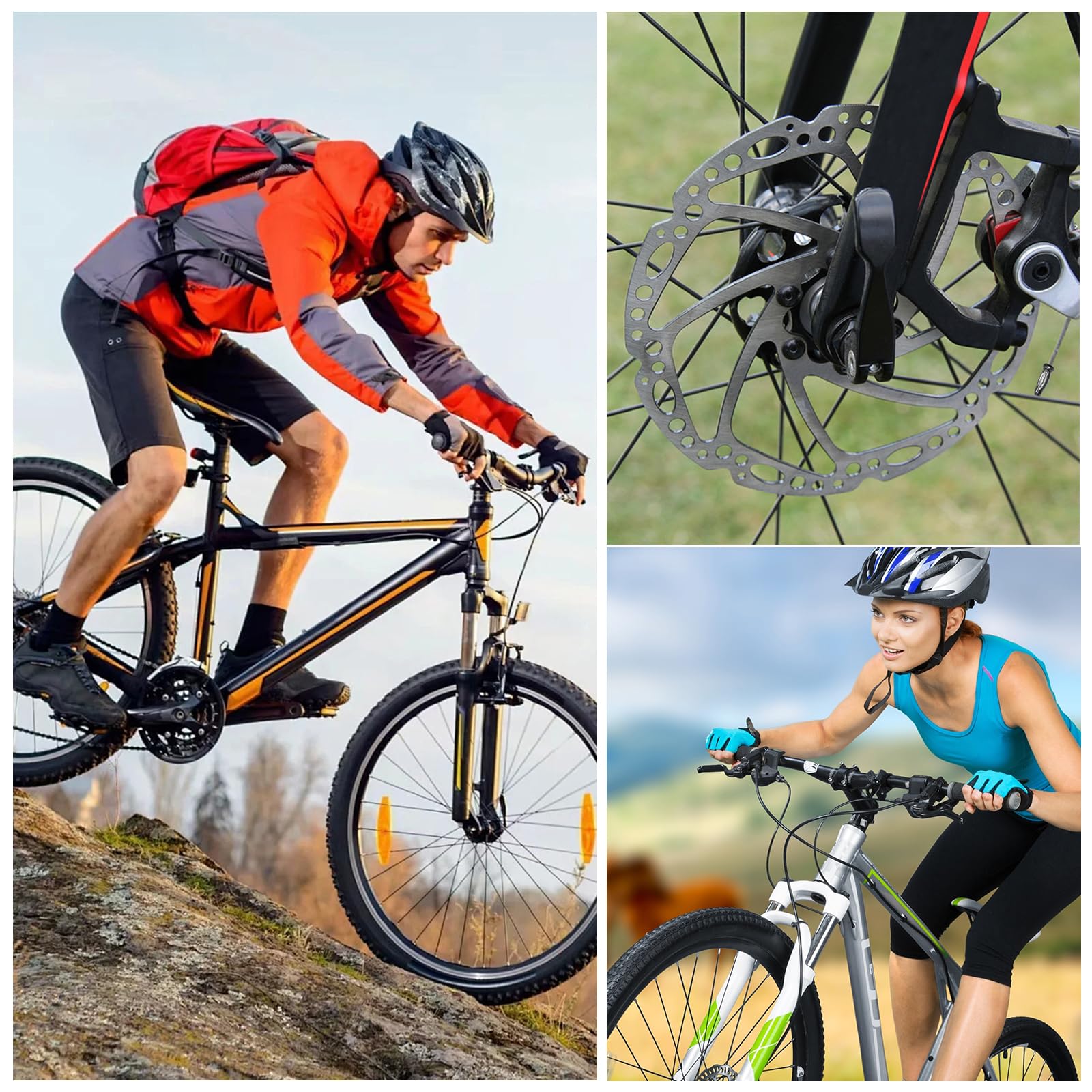 Kompletny zestaw hamulców rowerowych, BMX i rower górski V-Brake zestaw z dźwigniami, linka hamulca rowerowego i mocowania, hamulec przedni i tylny, idealny do rowerów górskich, szosowych i