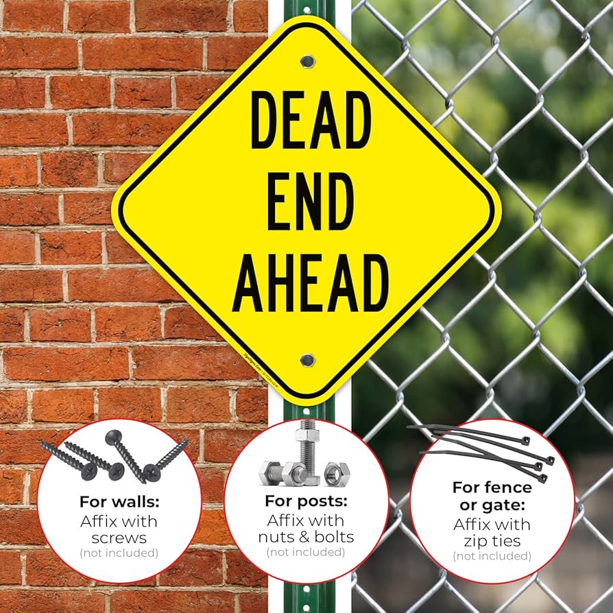 【S.N.Y.G.O】Mandara Two Way Traffic Ahead Sign, 12x12 Inches, Rust Free .040