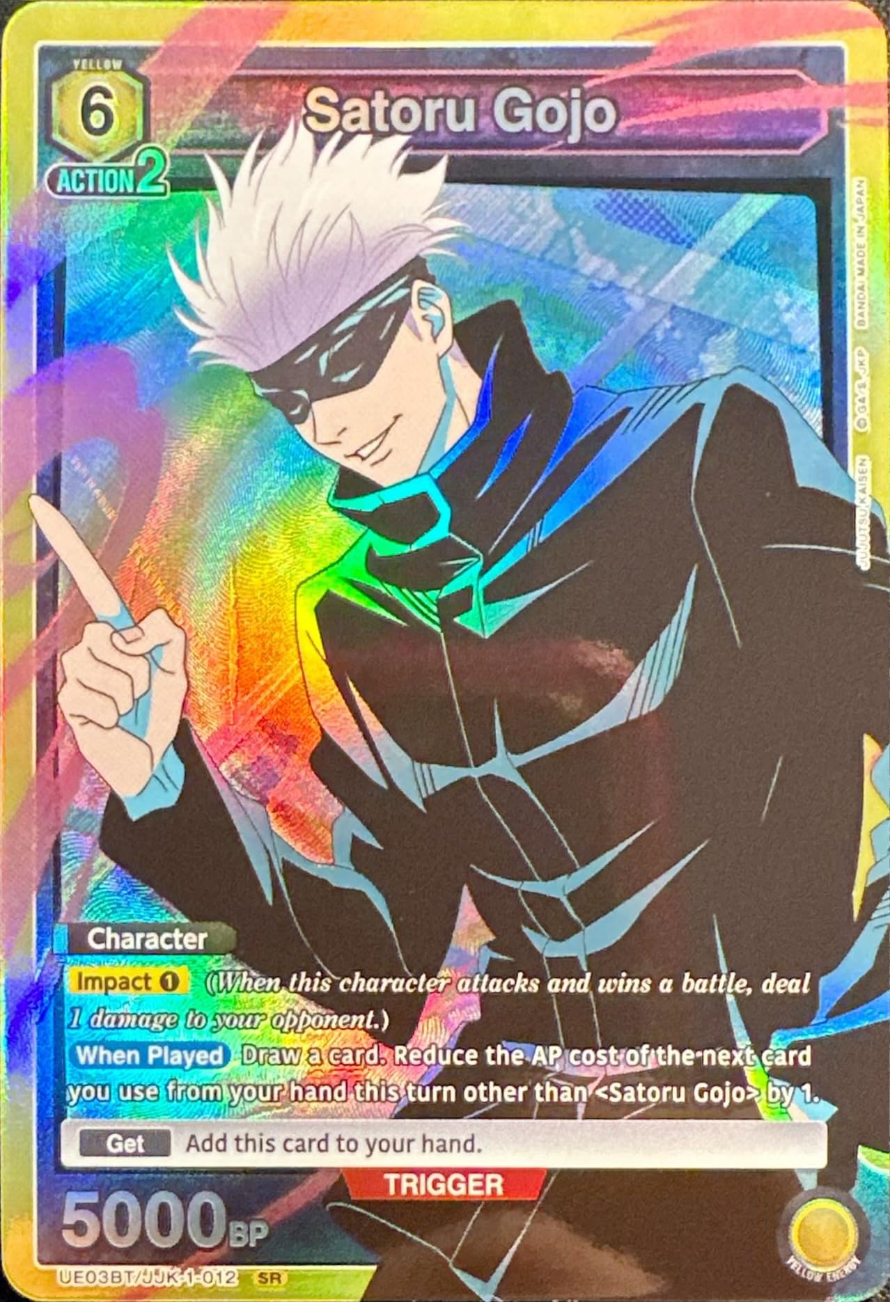 Amazon.com: Union Arena TCG Satoru Gojo Secret Rare Foil Trading Card :  Juguetes y Juegos