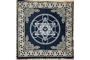 Crescent Pentagram Crystal Grid Cloth