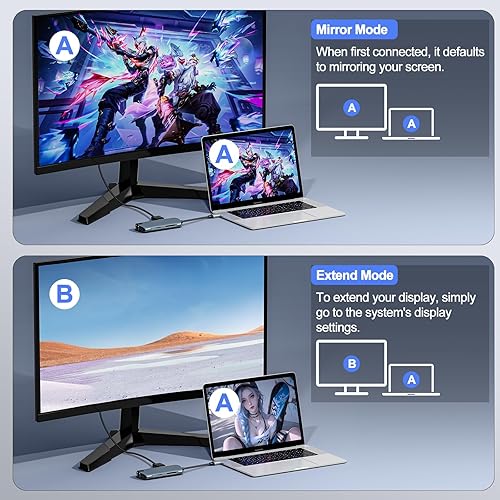 Miniatura 7 de Adaptador Ethernet de concentrador USB C 8 en 1 con HDMI 4K a 60Hz, carga PD de 100 W, 3 puertos USB 3.0, RJ45 de 1 Gbps, lector de tarjetas SD/TF,