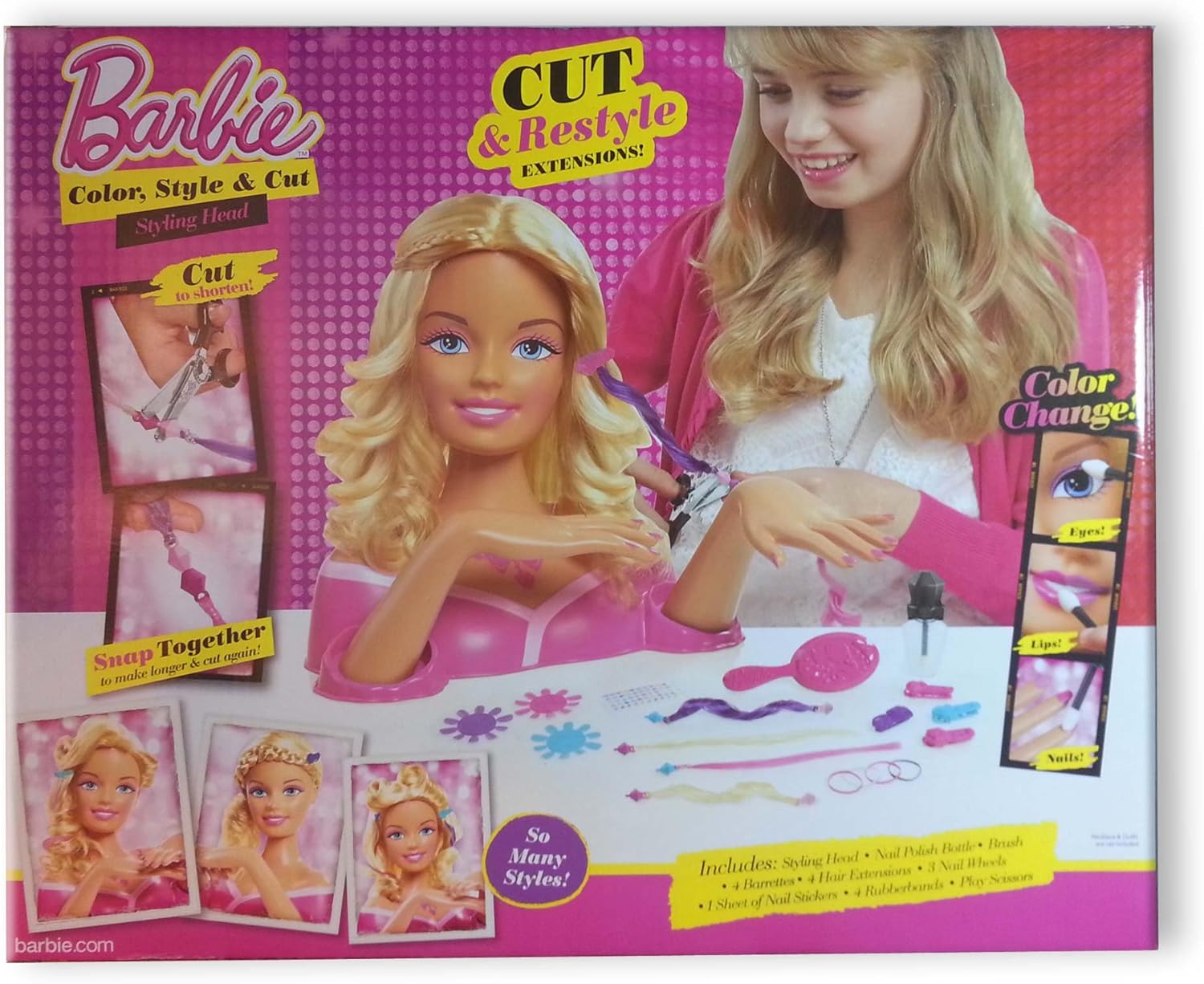 Barbie Deluxe Color, Style & Cut Styling Head (Blonde Syling Head & 19...
