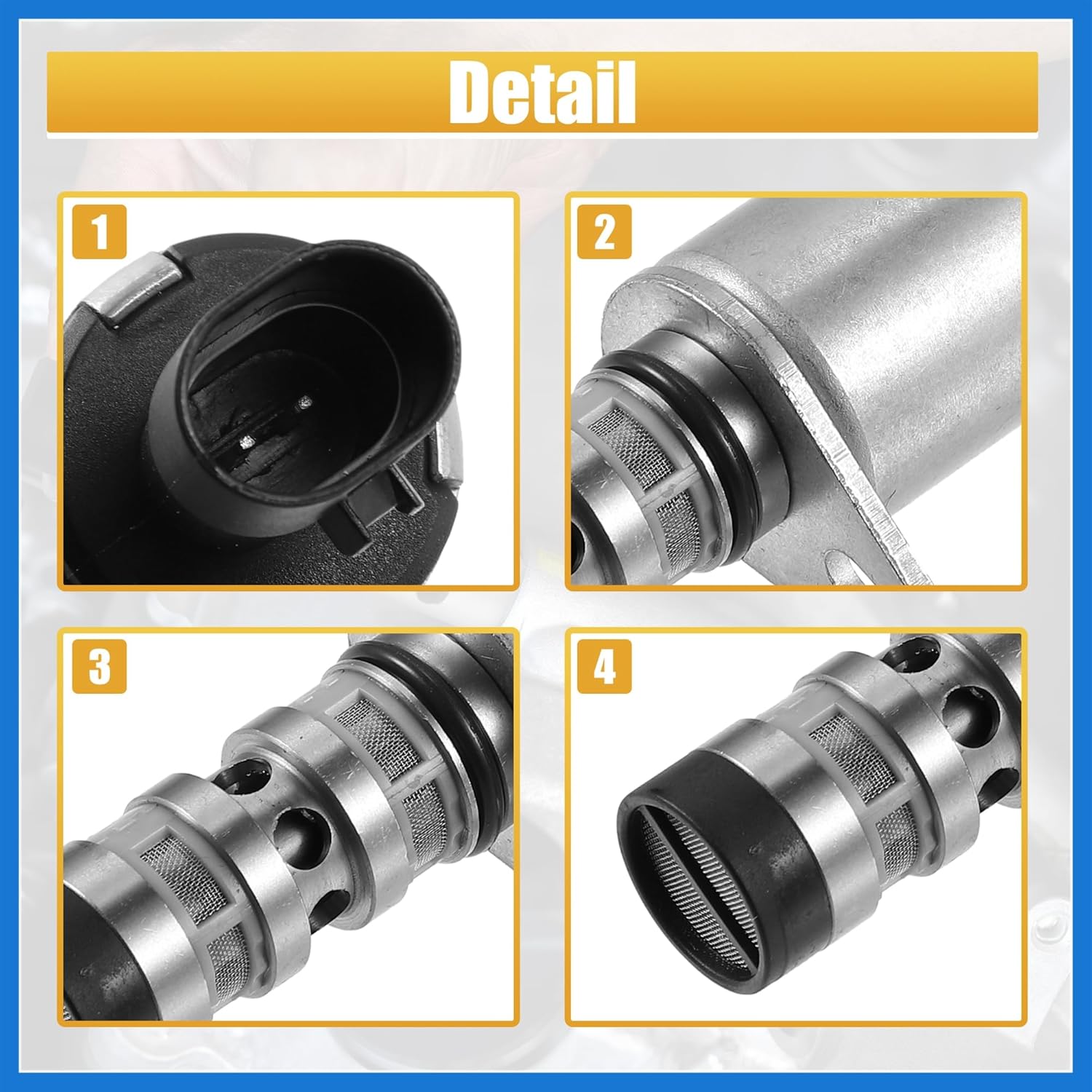 2 Pcs 918-006 Camshaft Engine Oil Control Variable Valve Timing VVT Solenoid for Chevy Aveo Cruze Sonic Trax for Astra for Pontiac G3 for Saturn 12992408 55567050 Auto Accessories