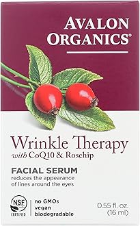 Facial Serum, Wrinkle Therapy with CoQ10 & Rosehip, 0.55 Oz