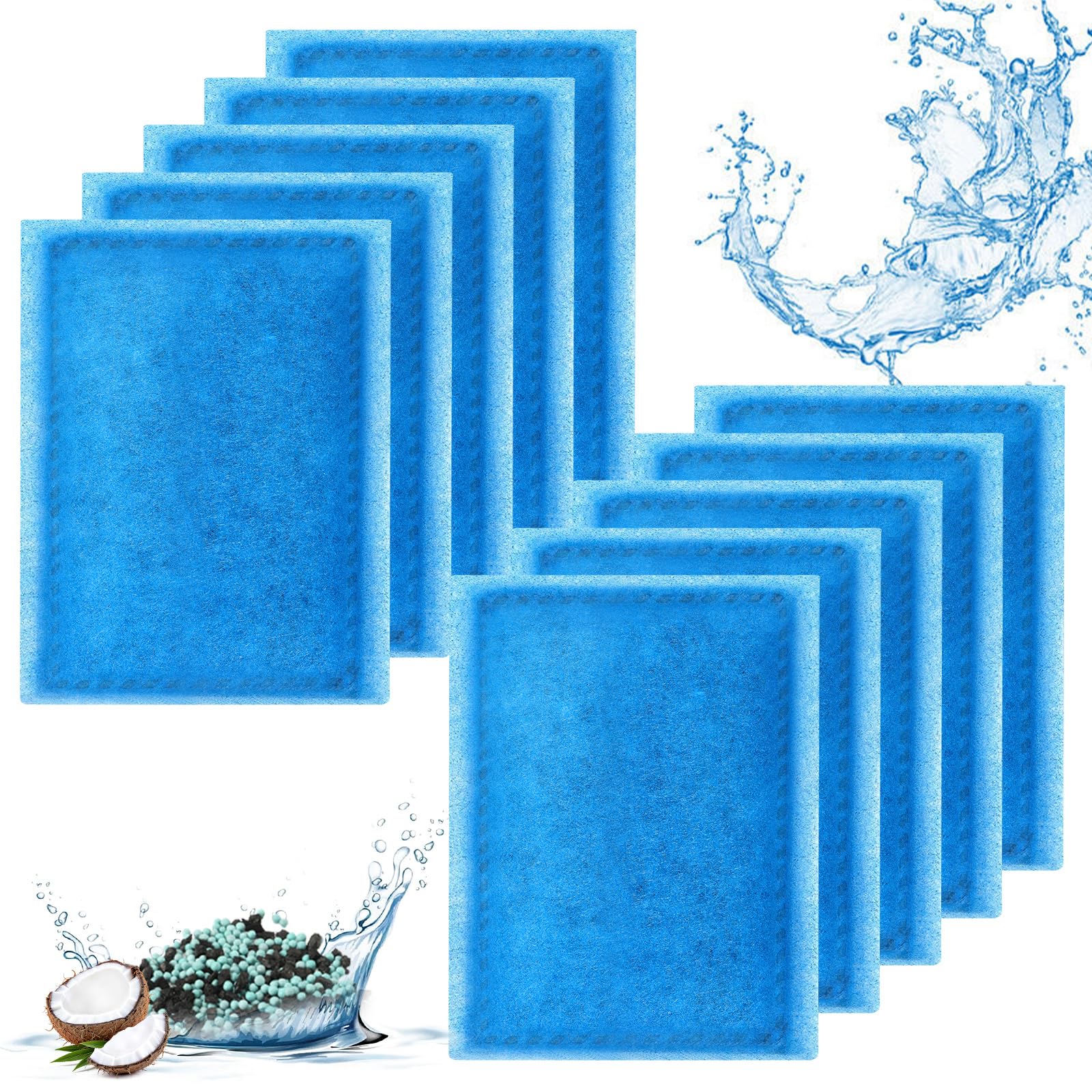 Qwakay Aquarium Filter Replacement Cartridge - 10 Pack Rite Size B Fish Tank Cartridges Compatiable with MarineLand Penguin PRO Power Filters 100/125/175 & Original Penguin Power Filter 150