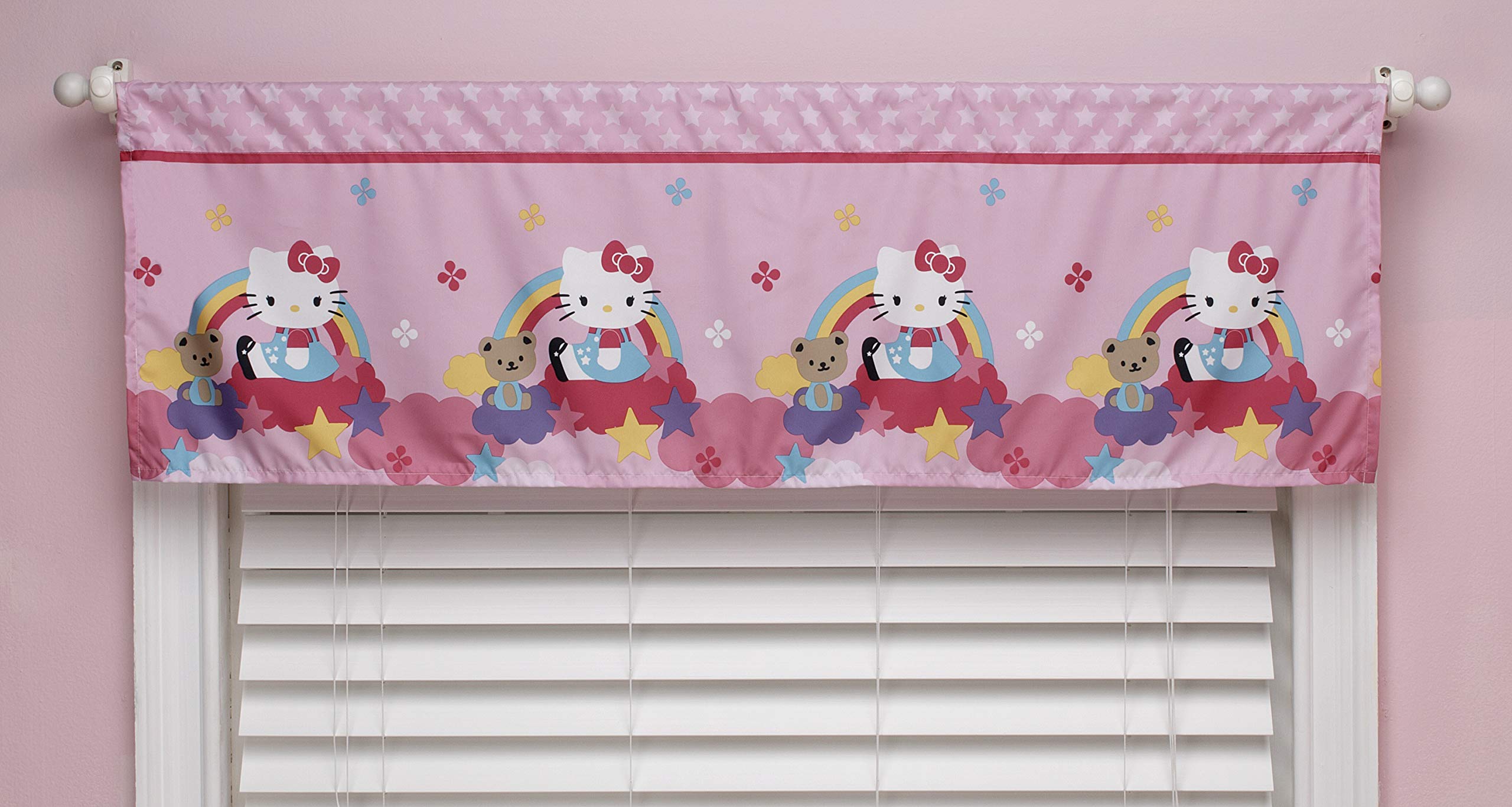 Hello Kitty Stars and Rainbows Window Valance
