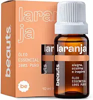 Oleo Essencial Laranja Doce – 100% Puro, Natural e Vegano – Revigora, Acalma, Alegra e Inspira – Para Difusor, Aromaterapia, Massagem, Banhos e Escalda-Pés – 10 mL, Beauts