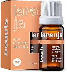 Oleo Essencial Laranja Doce – 100% Puro, Natural e Vegano – Revigora, Acalma, Alegra e Inspira – Para Difusor, Aromaterapia, Massagem, Banhos e Escalda-Pés – 10 mL, Beauts