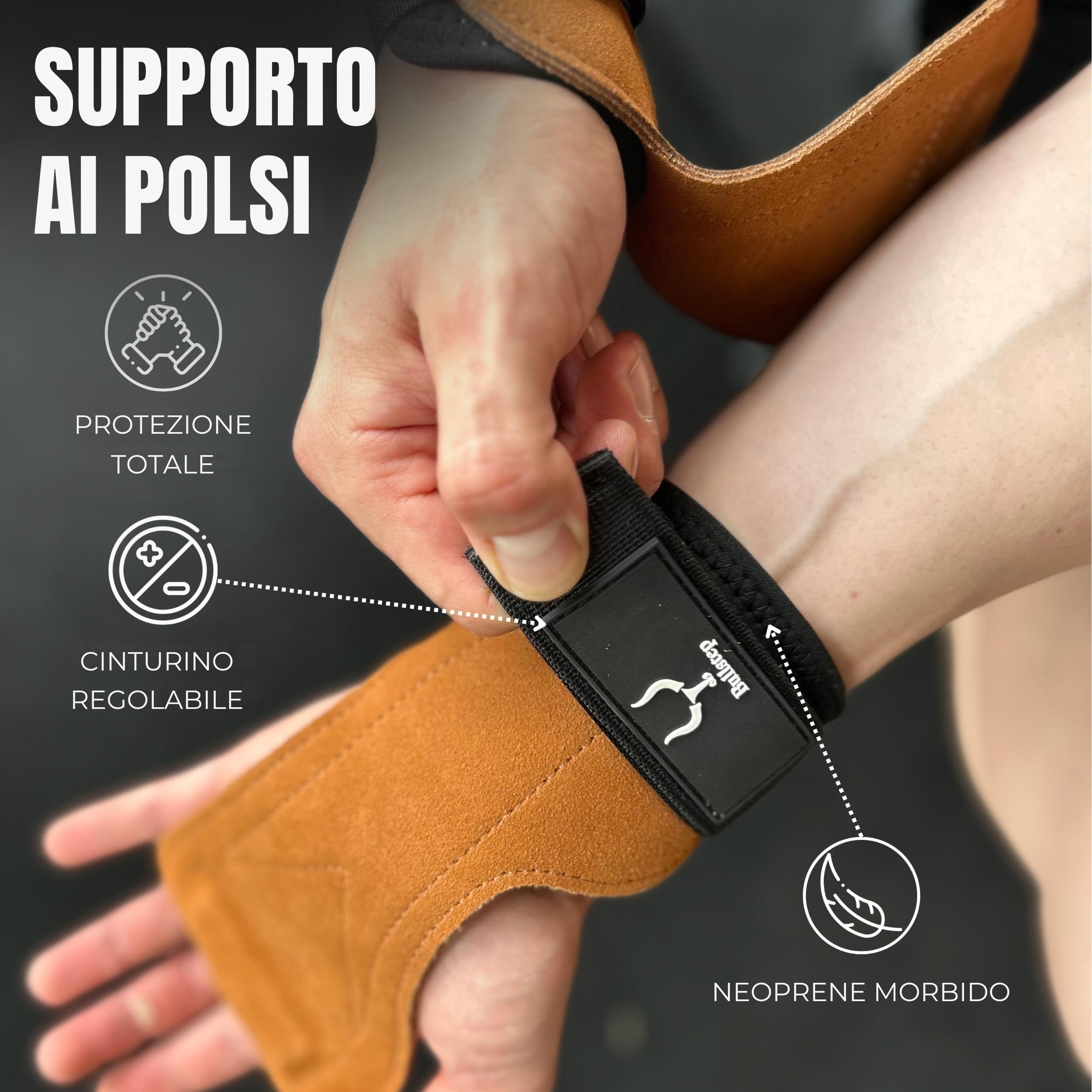 Ganci Palestra Polsi Powerlifting Bodybuilding Lifting Straps Reverse Grip Guanti Paracalli Crossfit