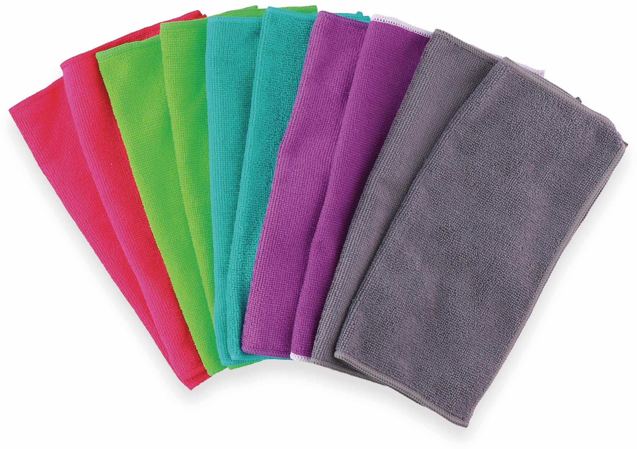 Lifetime Clean Colourful Microfibre Cloths – Pack Of 10 – Microfibre Cloth – Window Cloth – Sustainable