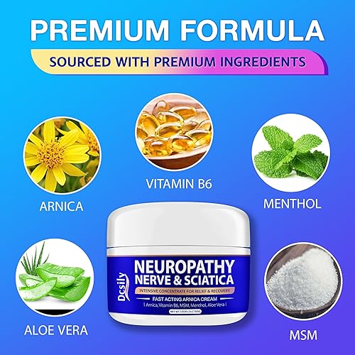 Miniatura 6 de Crema de alivio de nervios neuropatía, crema de árnica para neuropatía para nervios y ciática, gel de árnica para nervios, manos, pies, piernas,