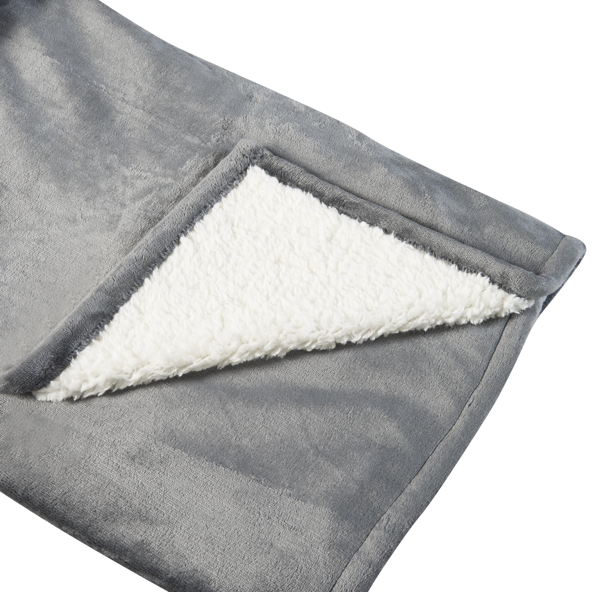 [en.casa] Couverture Chauffante Plaid Électrique avec 10 Niveaux de Chaleur Contrôleur Minuterie de 1 à 10 Heures 120W Polyester 200 x 150 cm Gris Clair