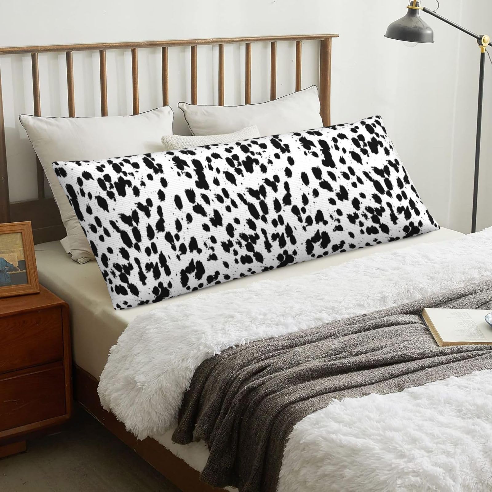 Dalmatian, Body Pillow Cover with Zipper,Long Body Pillowcase 20 x 60 in