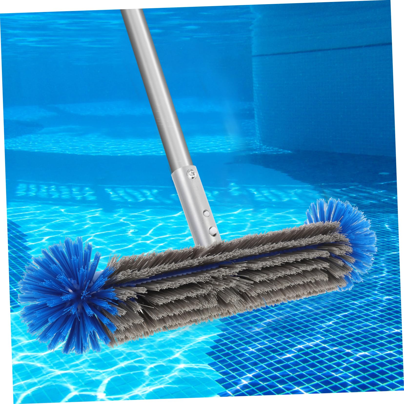 Cepillo De Limpieza para Piscina con Respaldo De Aluminio Reforzado Cepillo De Pared para Piscina De Uso Intensivo Suelo Color Azul