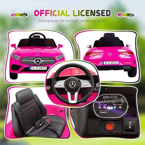 Miniatura 5 de Vehículos eléctricos con batería de 12 V para niños, rueda eléctrica, mini auto de juguete para niños de 1 a 6 años, para conducir con control