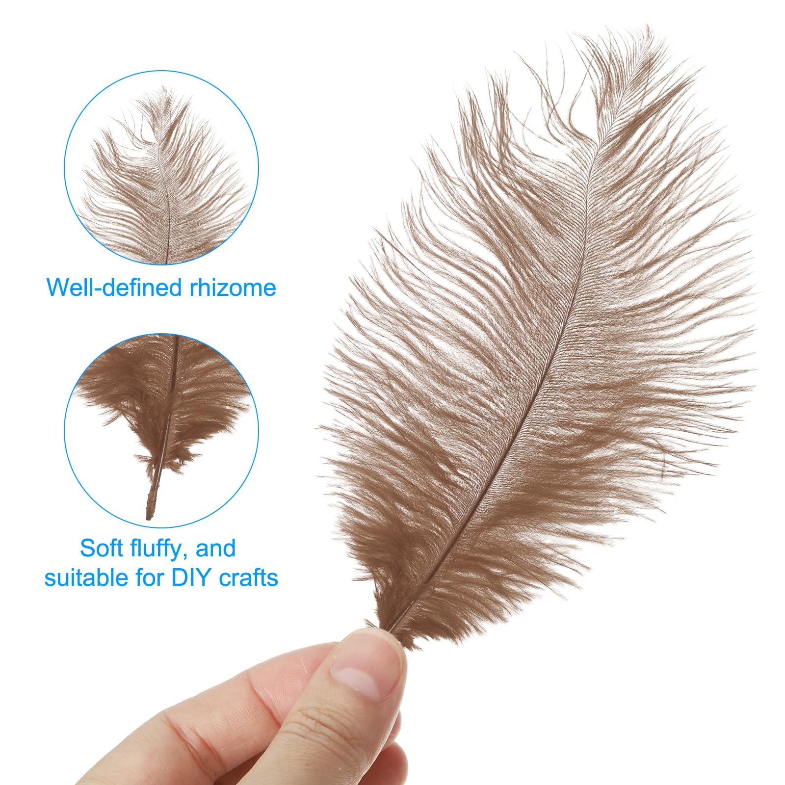 PATIKIL 8-10 Inch(20-25cm) Ostrich Feathers - Image 3