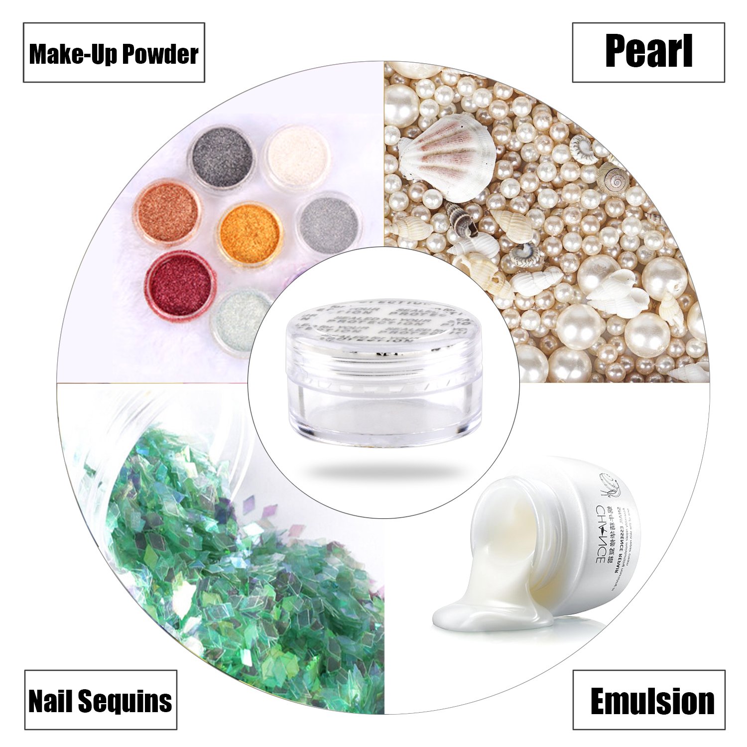 SumDirect 100Pcs 5Gram Clear Empty Cosmetic Containers Jars Sample Pots