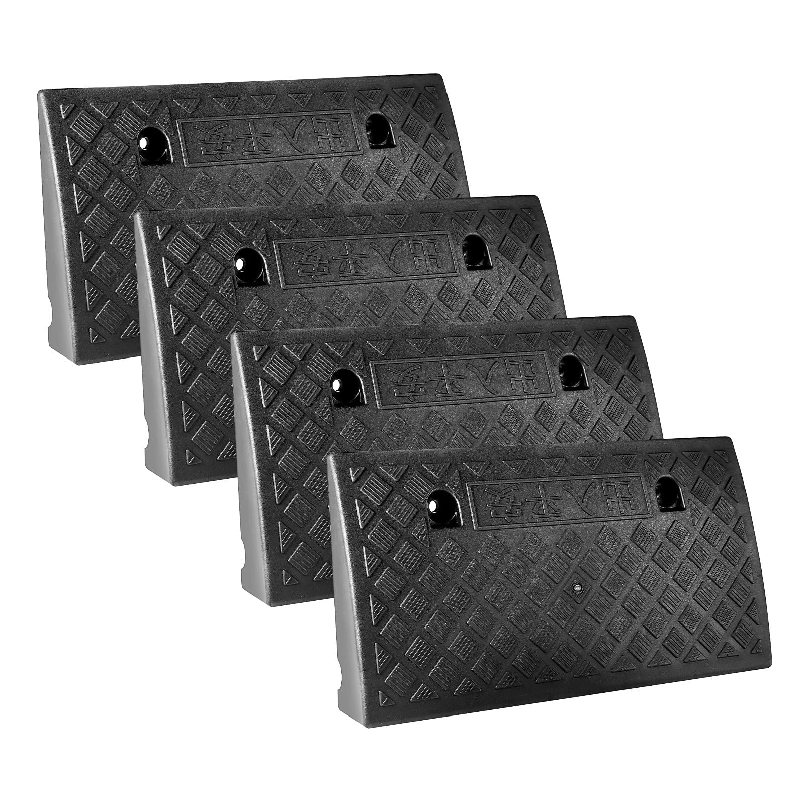 Kerb Ramps 50x27x9cm Wheelchair Ramp NonSlip Steps Heavy Duty Threshold Ramps for Wheelchairs Scooters Motorcycles (4)