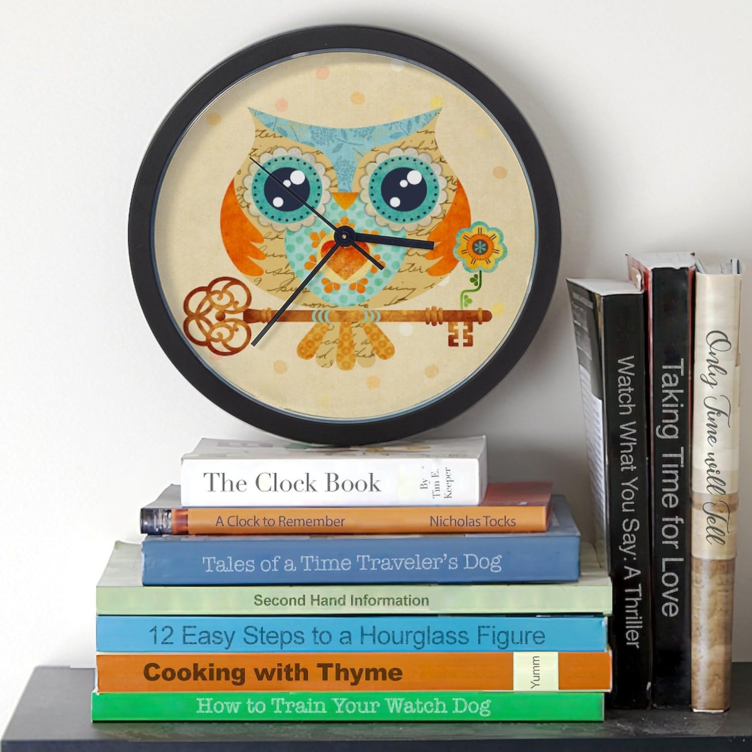 CafePress Owls Summer Love Letters 10" Wall Clock for Livingroom, Kitchen, or Office