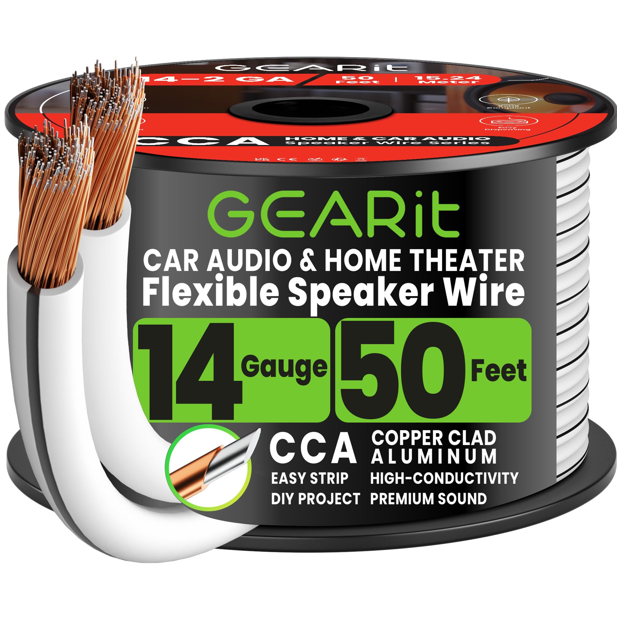 GEARit 500FT Speaker Wire - Home & Car Audio -11
