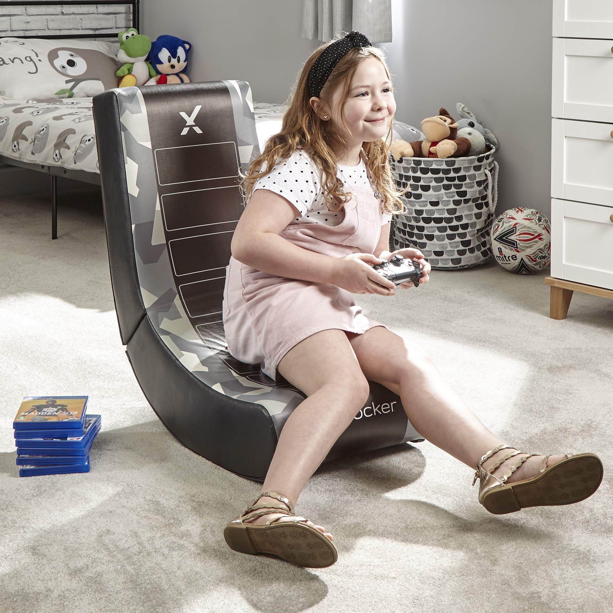 X-Rocker Video Rocker - Camo Grey