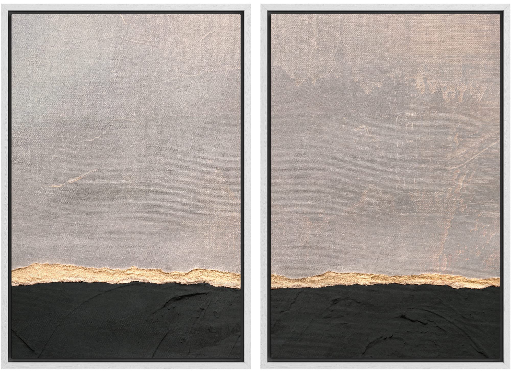 MUDECOR Framed Canvas Print Wall Art Set Watercolor Pastel Green Tan Landscape Abstract Shapes Illustrations Modern Art Decorative Contemporary for Living Room, Bedroom, Office - 16"x24"x2 Natural — view 26