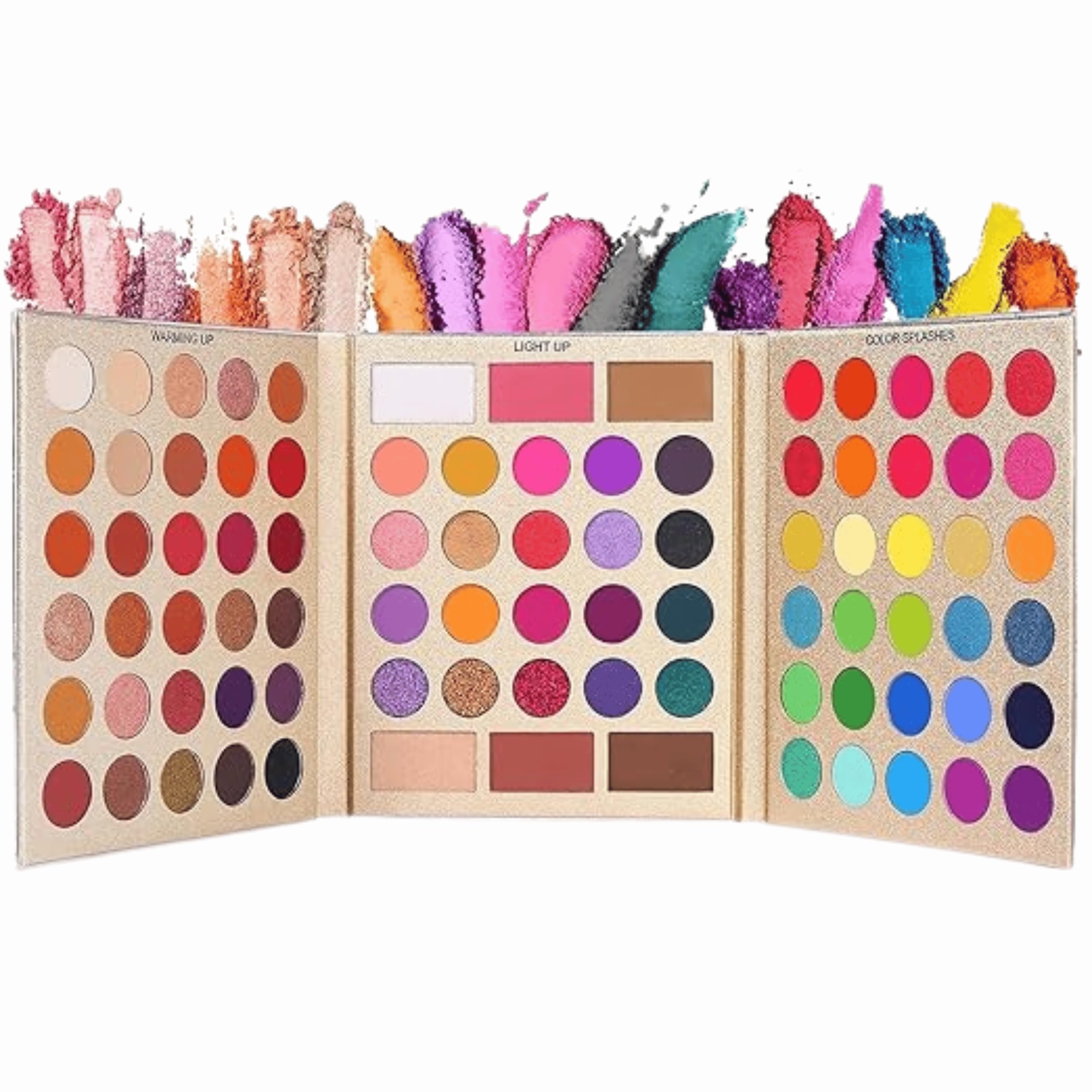 Professional 86-Color Eyeshadow Palette Set | All-In-One Makeup Kit with Matte & Shimmer Eyeshadows, Blush, Highlighter & Contour Powders-image-32