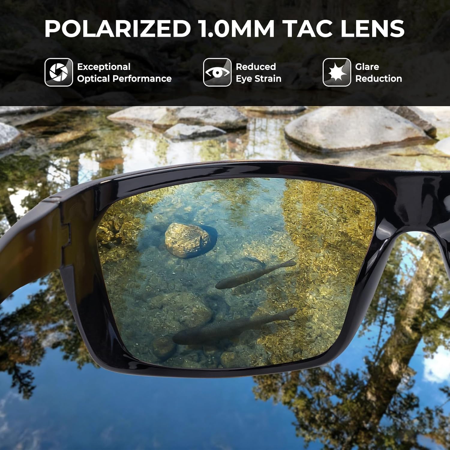 KastKing Huzzah Polarized Sport Sunglasses for Men and Women, Ideal for Driving Fishing Cycling and Running,UV Protection