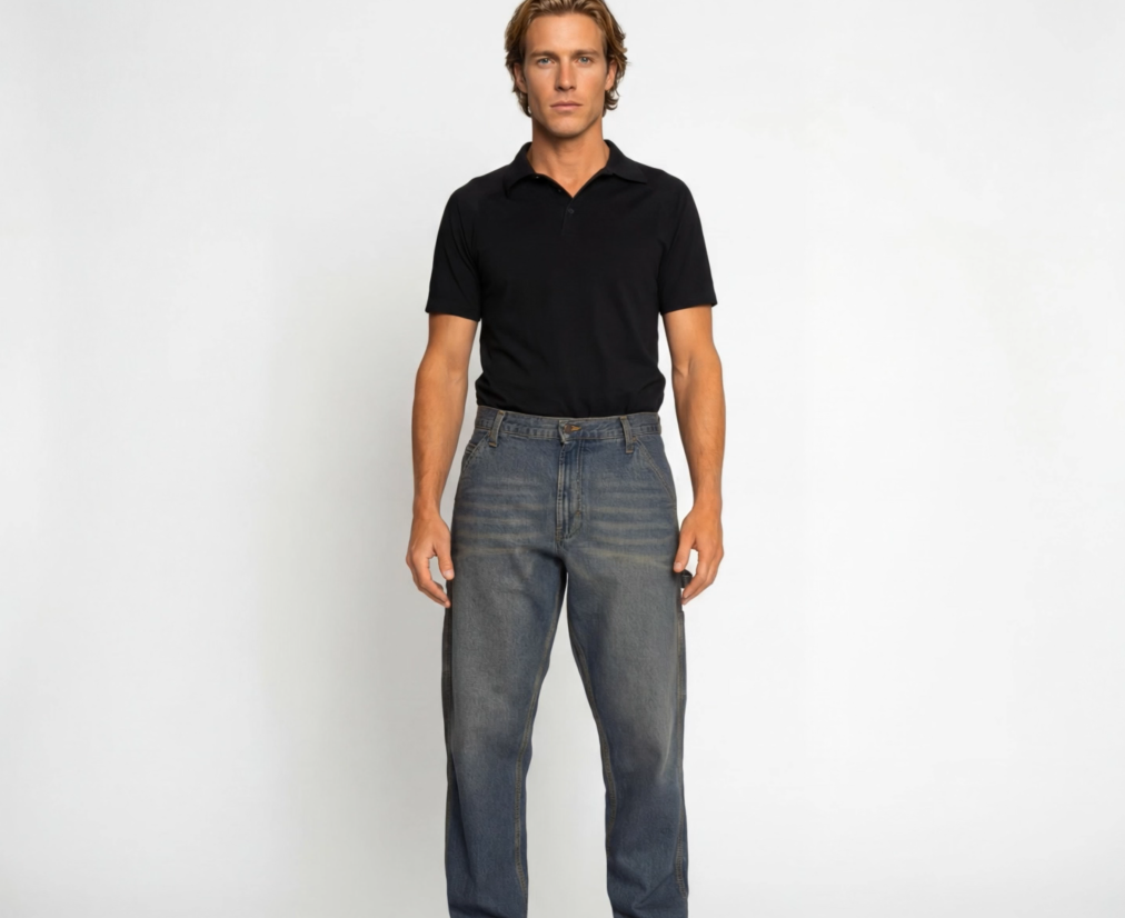 FULL BLUE Carpenter Denim Jeans, Relaxed Fit, Utility Pocket