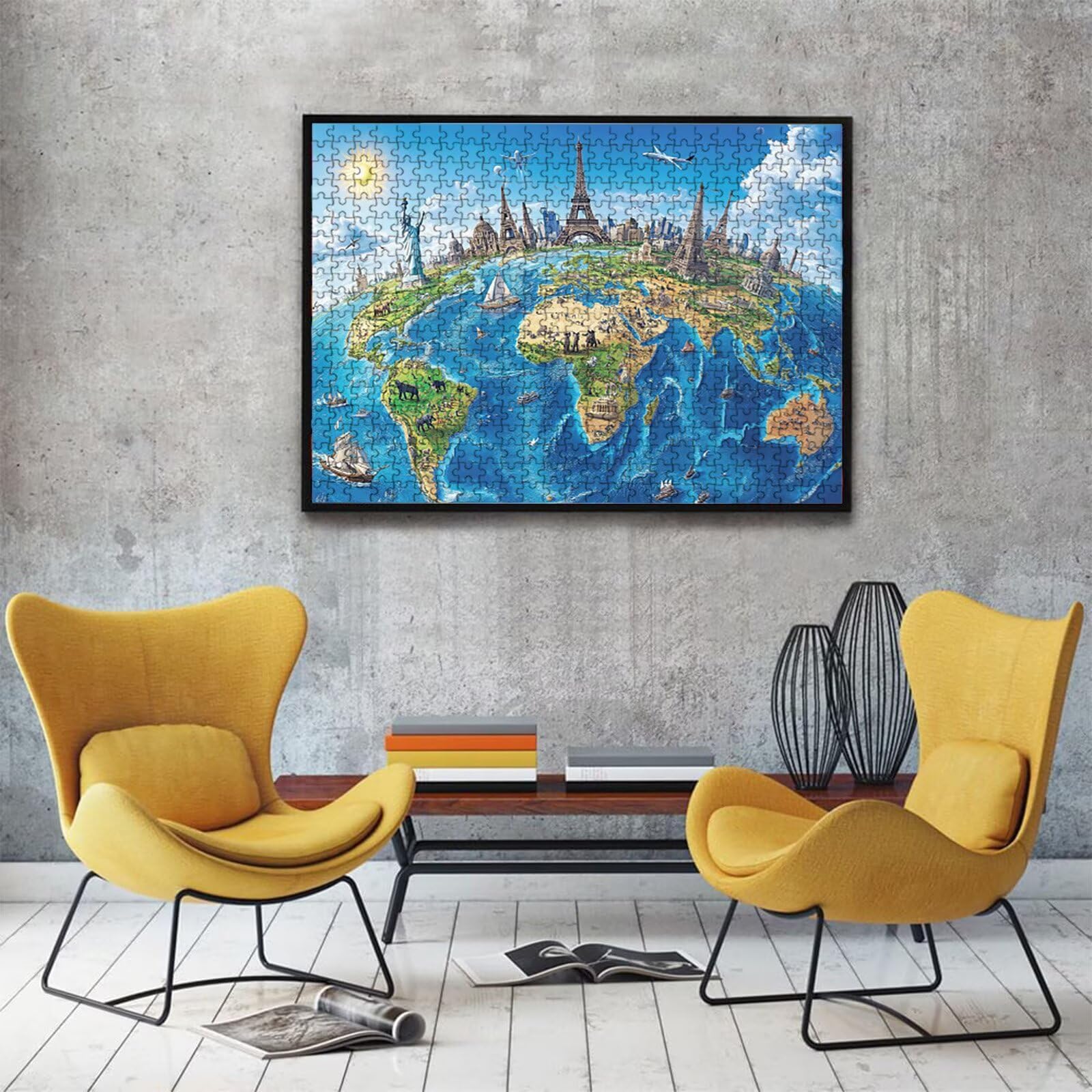 Puzzle astratto Terra, Puzzle Adulti 3000 pezzi, Puzzles Legno con Squisita Scatola di Imballaggio, Rompicapo per Esperti con Incastro Perfetto, Stampa Alta Definizione, Regalo per Adulti W3H-615