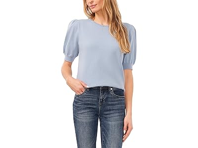 CeCe Short Sleeve Pearl Back Sweater Women