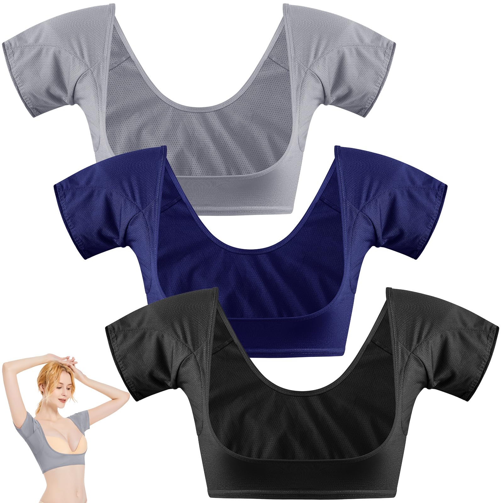 Zhanmai 3 Pcs Underarm Sweat Pad