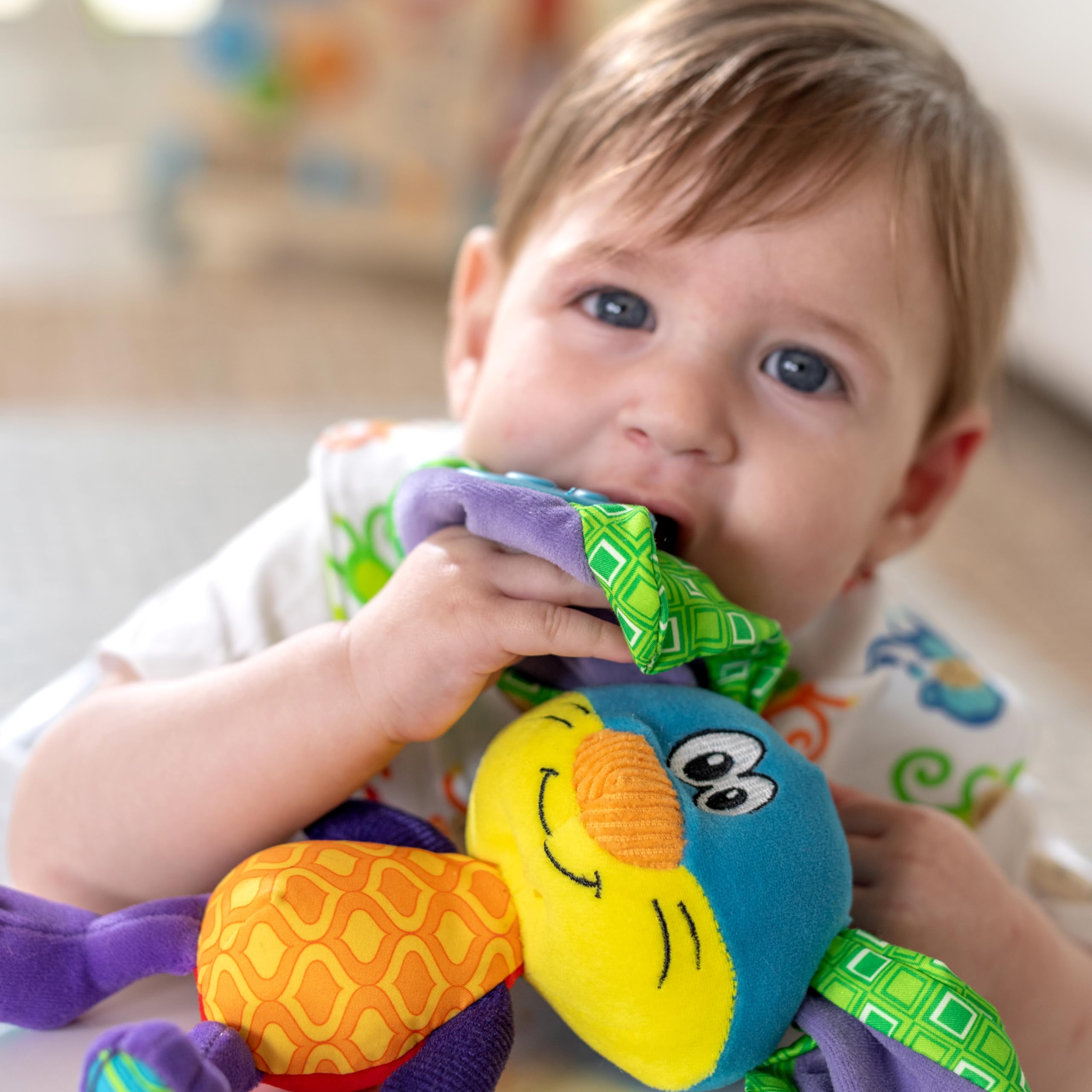 Nuby Baby Play and Explore Easter Gift Bundle – Silicone Carrot Tube Teether, Veggie Teether, Carrot Massaging Teether, and Teether Tugz Plush Toy – Easter Basket Stuffers for Babies