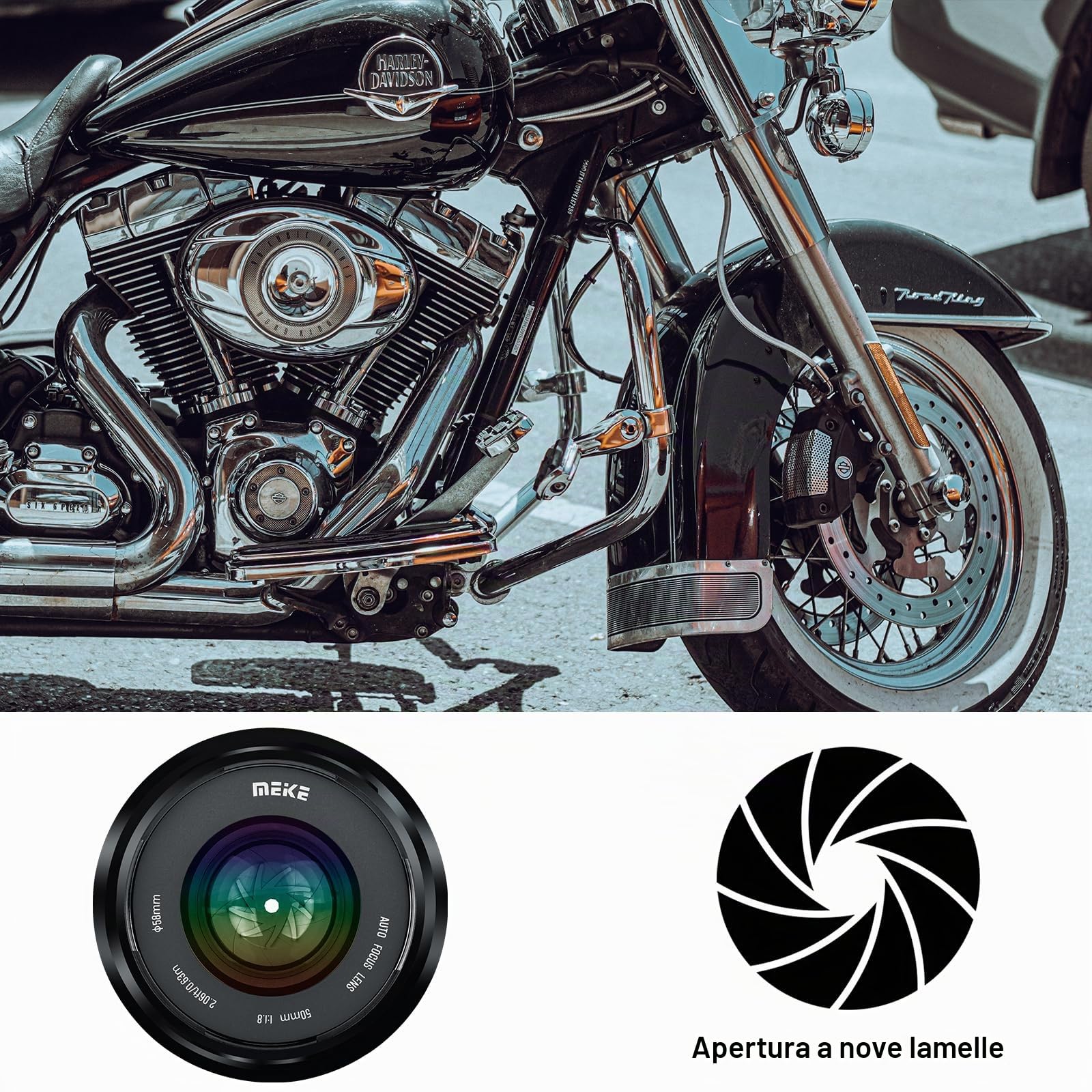 Meike Obiettivo 50mm F1.8 Full Frame AF STM (motore passo-passo) Apertura standard Messa a fuoco automatica Obiettivi fissi per ritratti Prime per fotocamere Mirrorless Nikon Z Mount Z5 Z6 Z7 Z9 Z6II