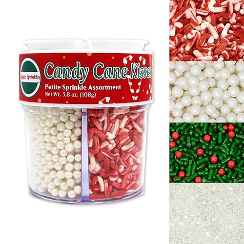 Miniatura 40 de Mystic Sprinkles Surtidos de espolvorear de 4 celdas (Monster Mash, Petite) Una Navidad clásica en oro,Una Navidad clásica en plata,Americana,Campos